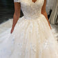 Lace Embroidery Sweetheart Off-The-Shoulder Wedding Dresses Ball Gowns    fg4510