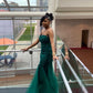 Elegant Green Meramid Prom Dress Women Evening Party Fashion Gown    fg5137