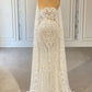 Ivory lace Mermaid Prom Dresses Party Gowns Wedding Dress(Lining inside, will not be see through)    fg4568